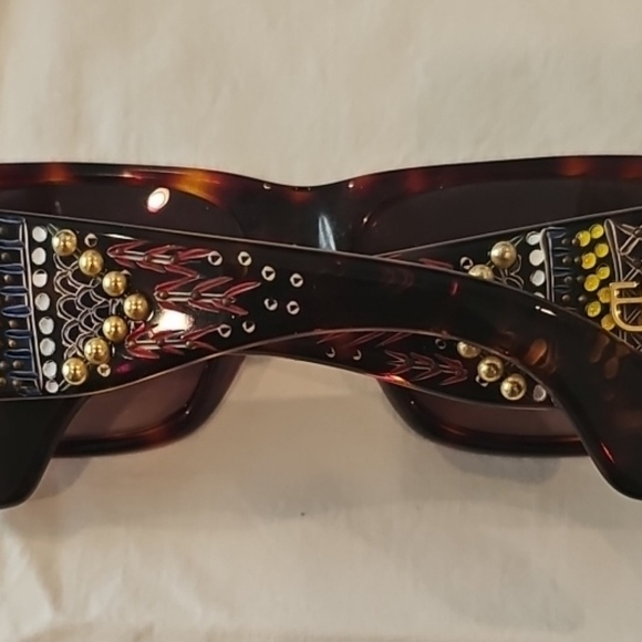 Emmanuelle khanh Vintage Sunglasses EK1601 TOR 18 with case Brown/Tortoise - Picture 7 of 7